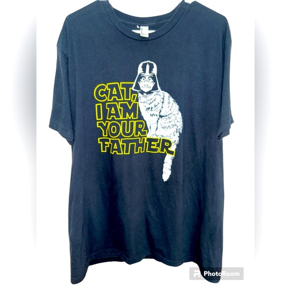 Cat, I Am Your Father American Apparel Graphic T-Shirt Size XL Star Wars Catcore - Picture 1 of 5